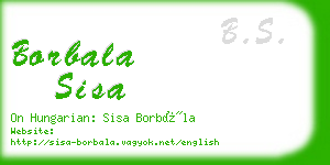 borbala sisa business card